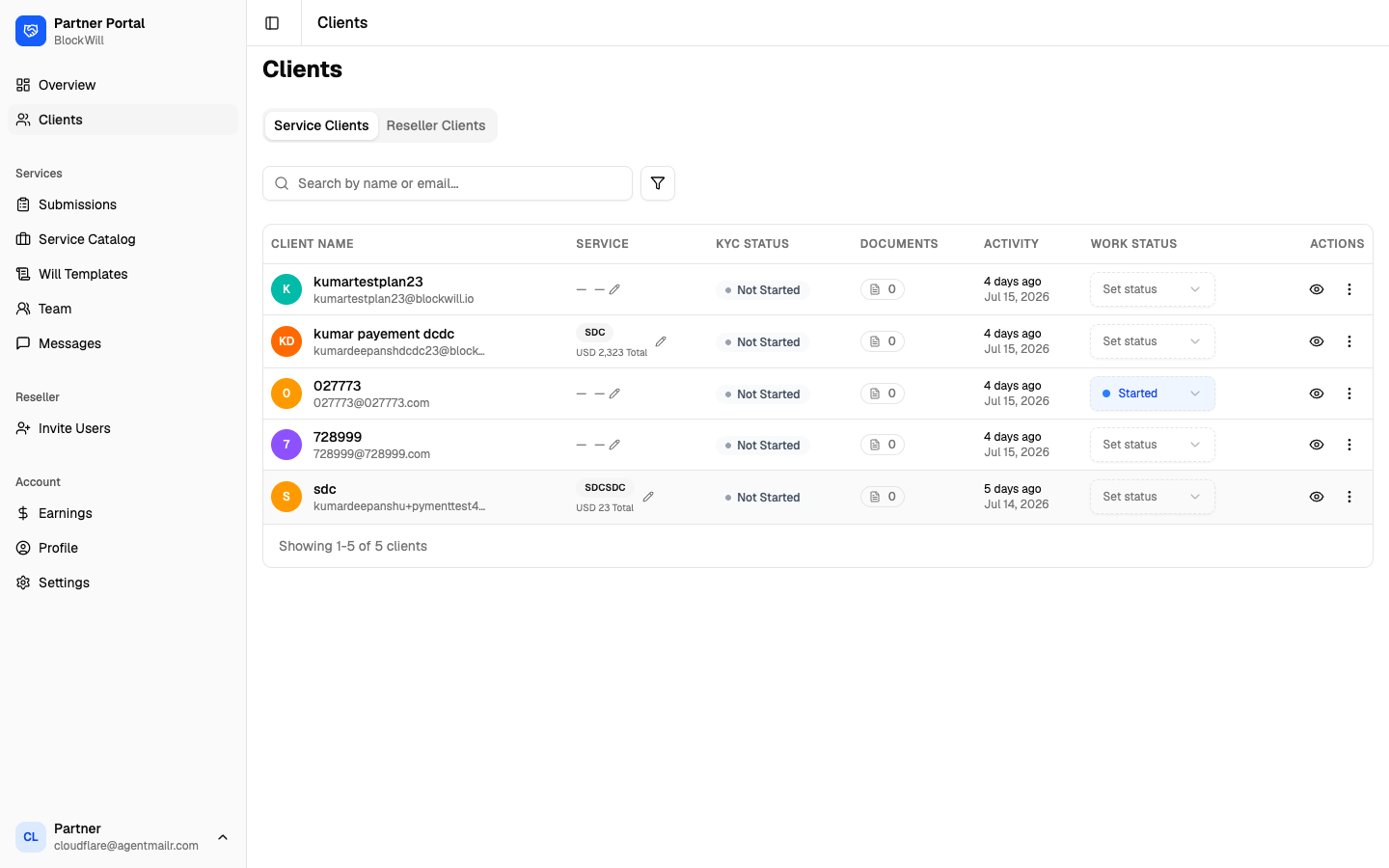 Service clients